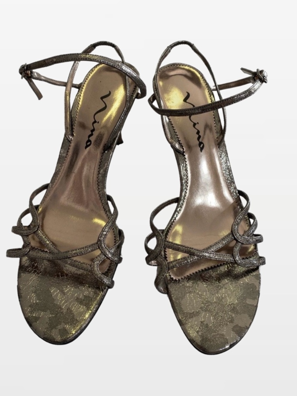 Women’s Size 10M Nina Silver Heels